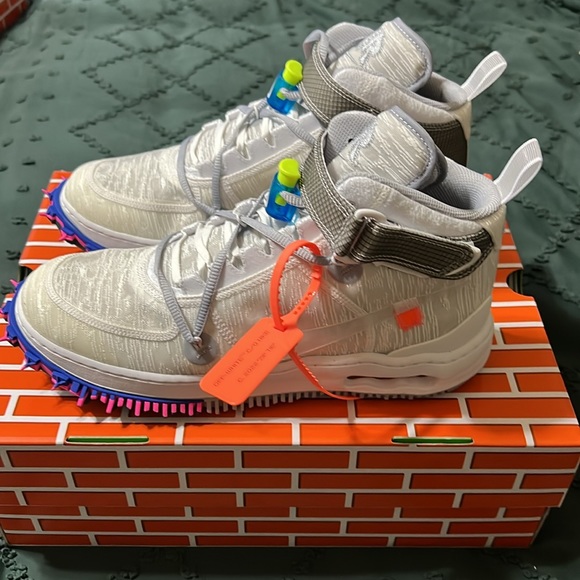 Nike Air Force 1 Mid X Off White Colab. NWT Size 11(white) - Picture 3 of 13
